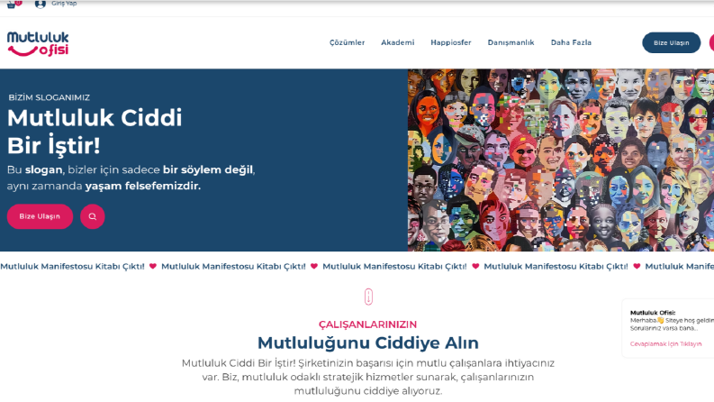 Mutluluk Ofisi Landing Page