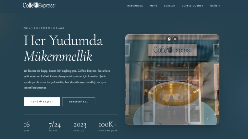 Coffee Express Websitesi Tasarımı