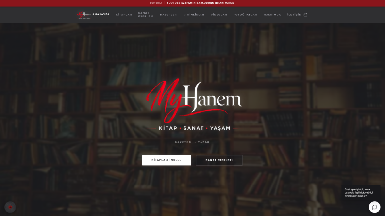 Yazar & Sanatçı İçin Minimalist E-Ticaret Platformu