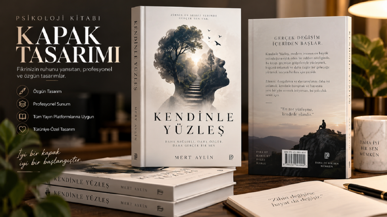 Kendinle Yüzleş – Psikoloji Kitap Kapağı Tasarımı