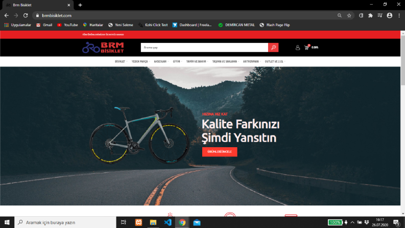 Brm Bisiklet E-Ticaret Web Sitesi