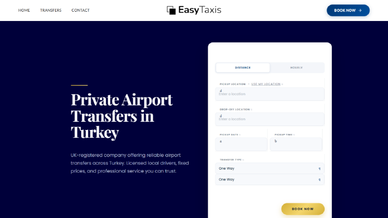 EasyTaxis Landing Page