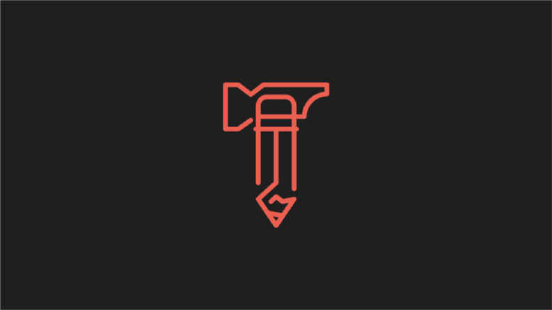 Çekiç ve Kalem Logo Konsepti