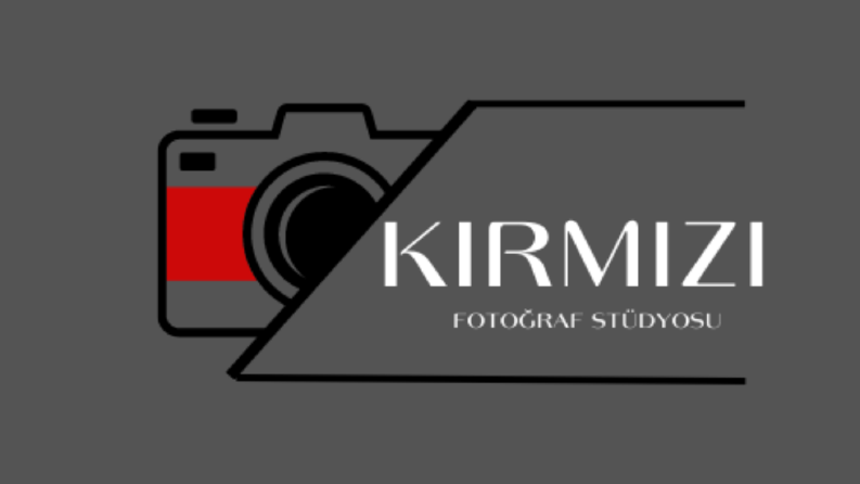 Kırmızı adlı hayali bir fotoğrafcılık şirketinin logosu
