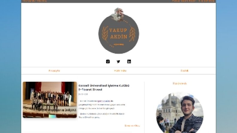 Kişisel Blog Sitesi Hazırlanması