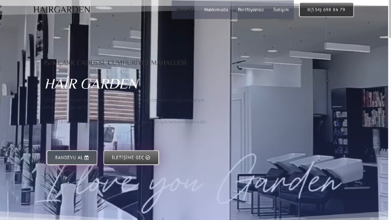HAİR GARDEN LOGO&WEB SİTE TASARIMI