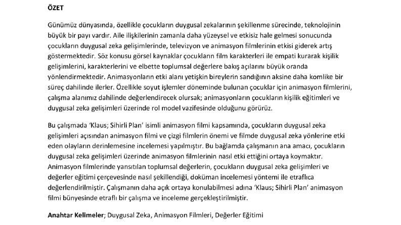Bir Makalenin Türkçe'den İngilizce'ye Çevirisi