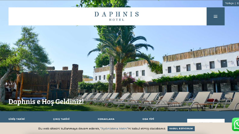 Daphnis Hotel Web Sitesi
