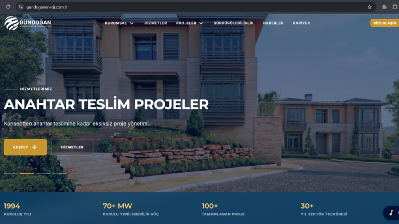 Gündoğan Enerji Kurumsal Web Tasarım ve SEO