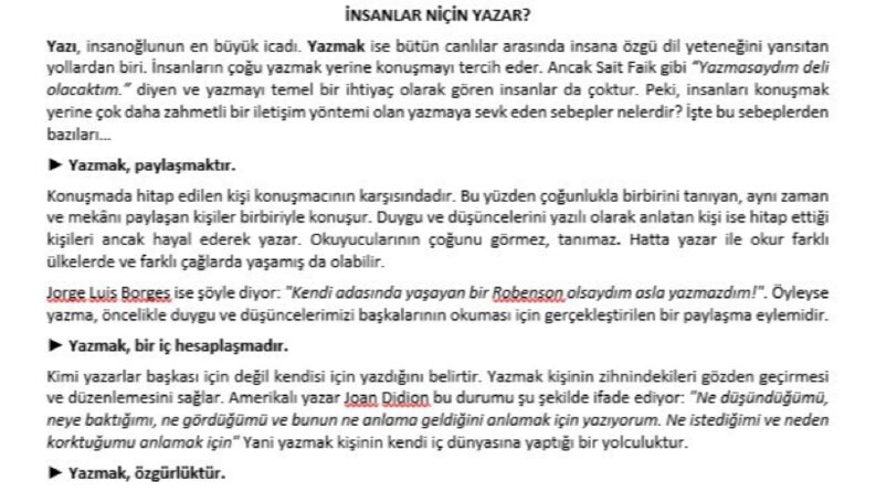 İnsanlar Ne İçin Yazar?