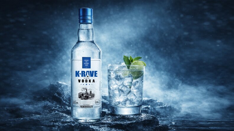 ''K-Rave'' Vodka markası için Web banner görselleri
