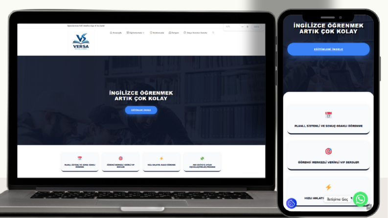 Versa Academy - Kurumsal Eğitim Web Sitesi Tasarımı