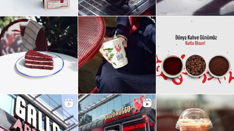 Gallo Rosso Coffee - sosyal medya yönetimi ve fotoğraf çekim