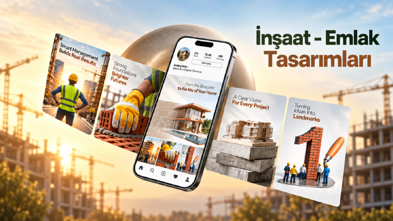 Profesyonel inşaat sektörü instagram tasarımları 