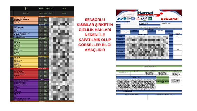 HAMAL TREYLER EXCEL ŞABLONLARI