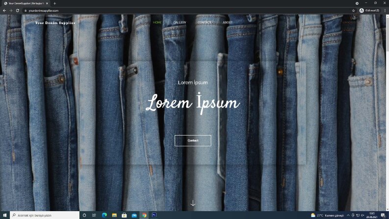 İngilizce kot pantolon kurumsal web sitesi 