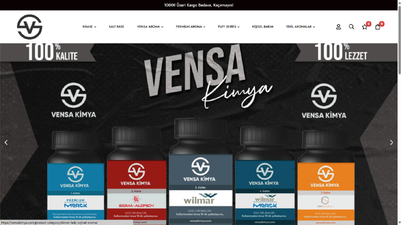 vensakimya.com E-ticaret Sitesi Yapımı