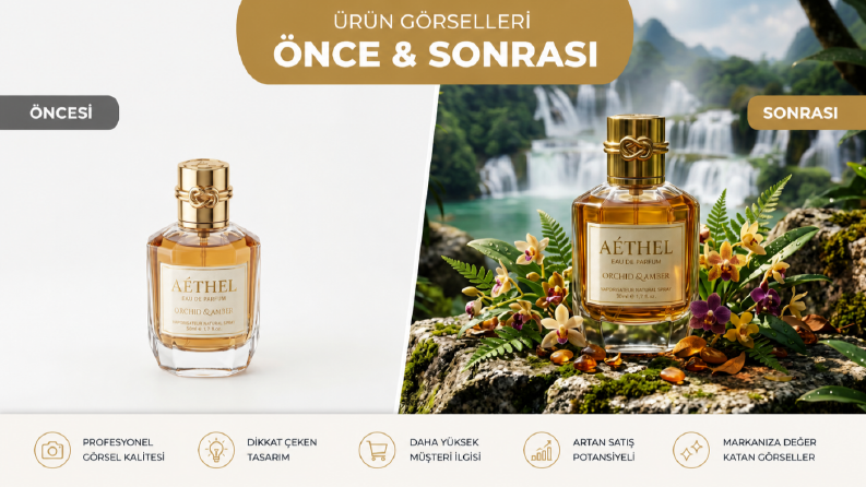 Aethel Parfüm İçin Yaptığım Reklam Görseli