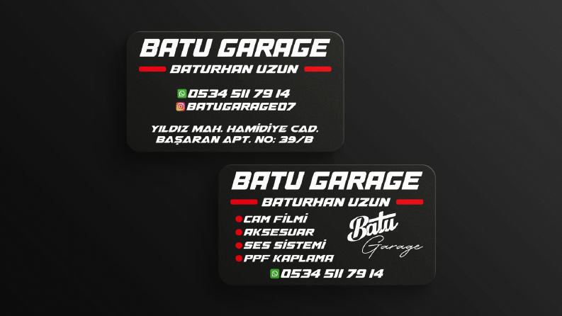 Batu Garage Kartvizit Tasarımı