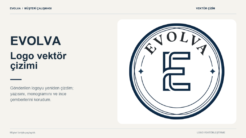 EVOLVA logosunun vektör çizimi