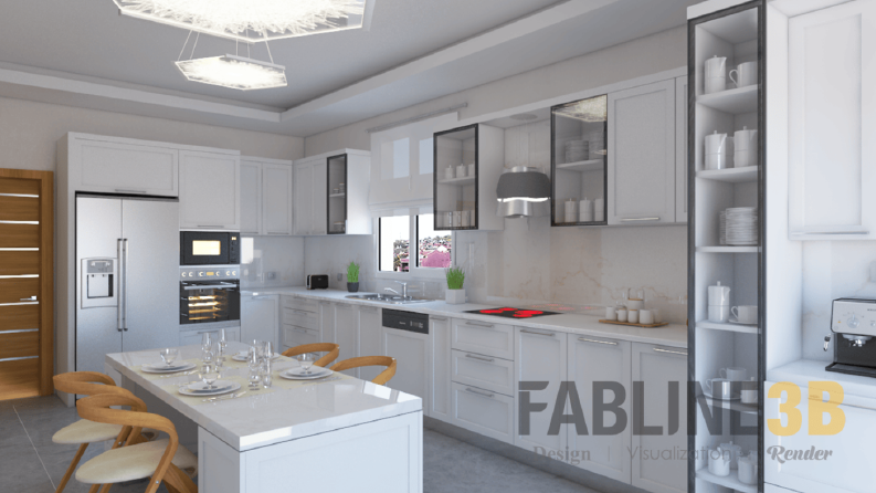 Ankara - Mutfak Tasarımı ve 3D Render Çalışması