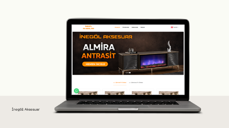 Ürün sergilemeli kurumsal web sitesi