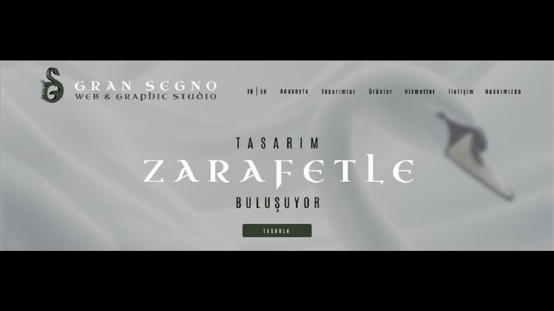 Gran Segno Web site Landing page header tasarımı