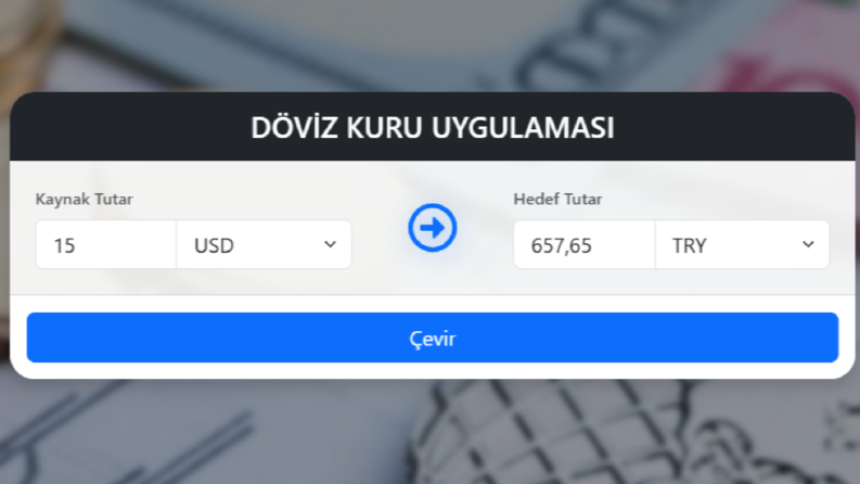 Canlı Döviz Kuru - Dinamik API Entegrasyonu