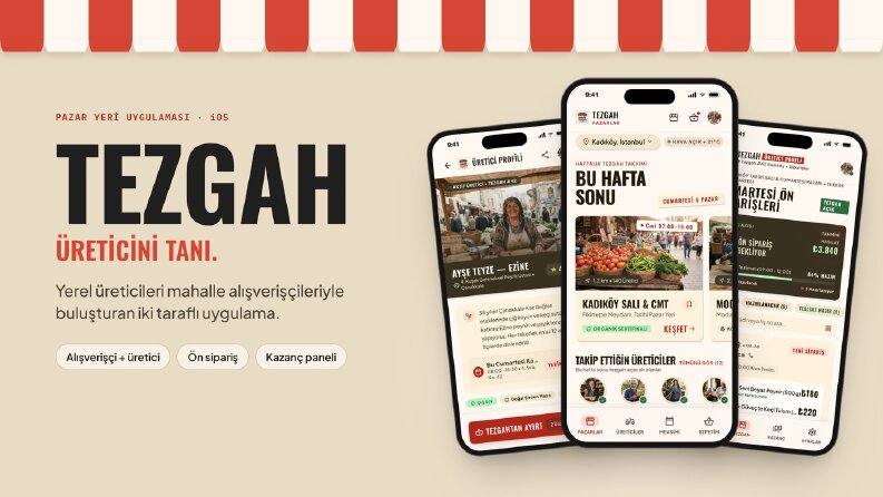Tezgah — Semt Pazarı ve Üretici Uygulaması | Mobil UI/UX