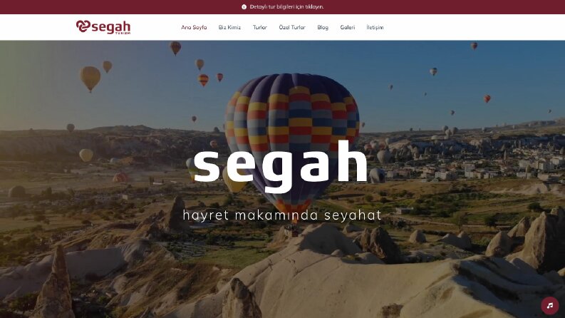 Turizmciler İçin Özel Web Sitesi - Segah Turizm