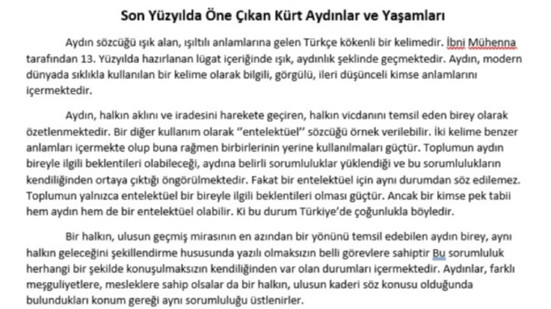 Son Yüzyılda Öne Çıkan Kürt Aydınlar ve Yaşamları 
