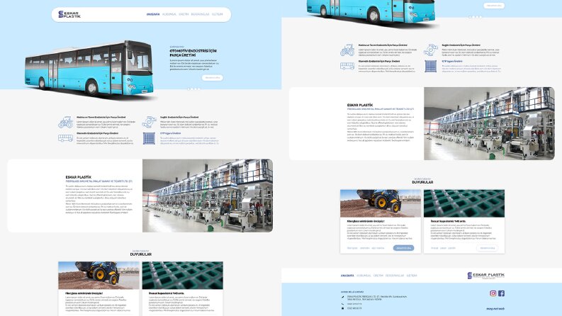 Eskar Plastik Web Arayüz Tasarımı