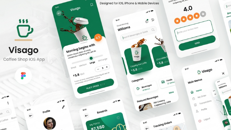 Coffee shop - iOS ve android çalışması