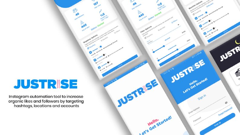 Justrise - Mobile UI/UX Design