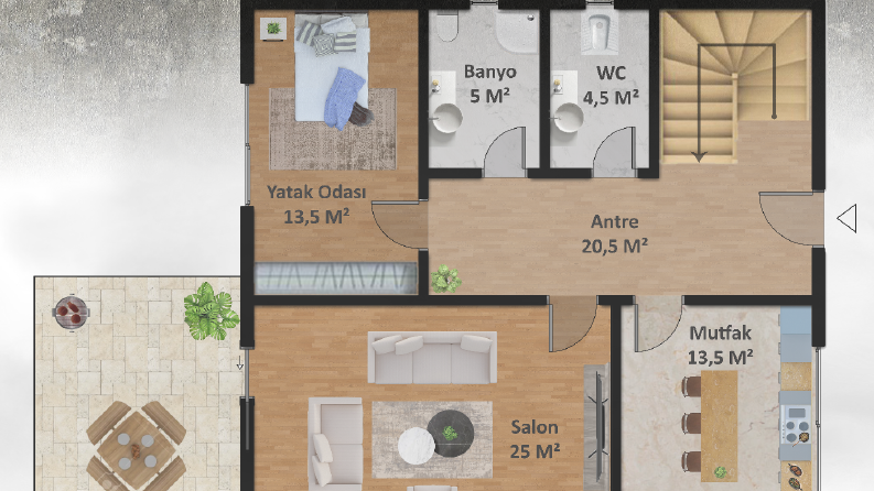 MİMARİ PLAN RENKLENDİRME
