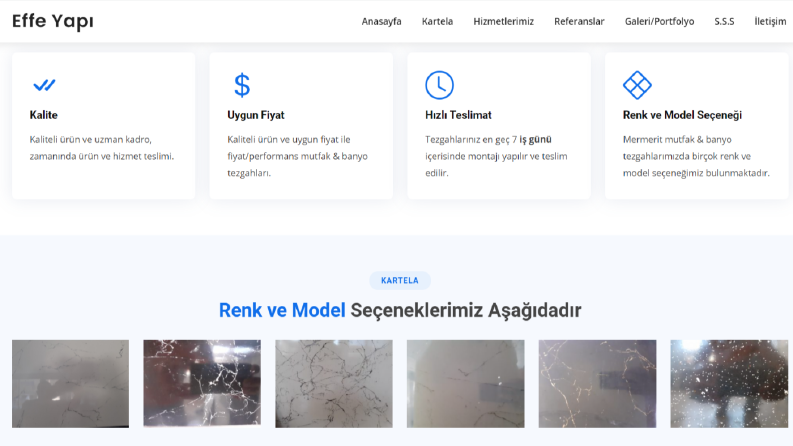 Effe Yapı - Mobil Uyumlu Web Sitesi