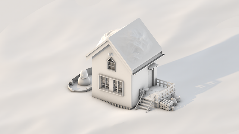 Snow House 3D