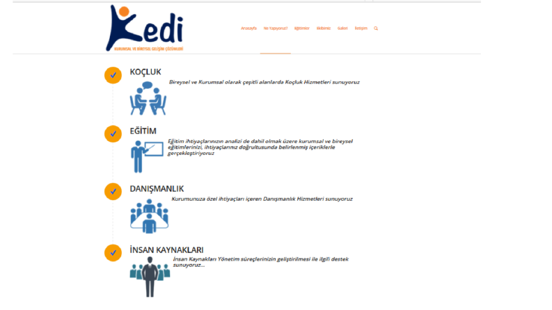 Kedi Kurumsal ve Bireysel Gelişim Çözümleri Web İçerikleri
