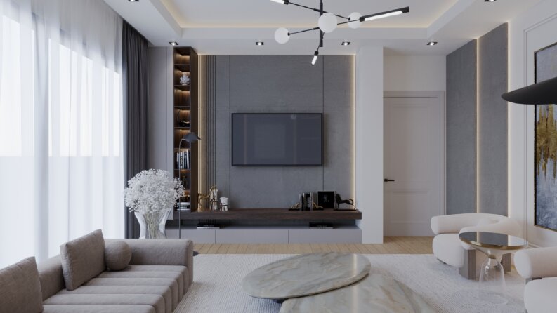 villa oturma odası konsepti