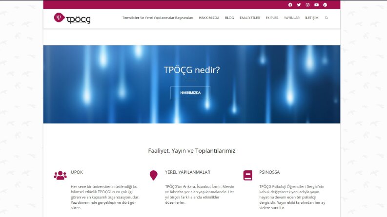 Öğrenci topluluğu Web Sitesi tasarımı