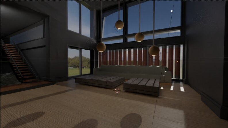 3d modern bir ev çalışması