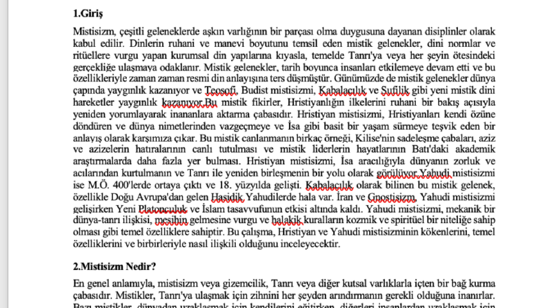 Hristiyan ve Yahudi Mistisizmi(Makale)