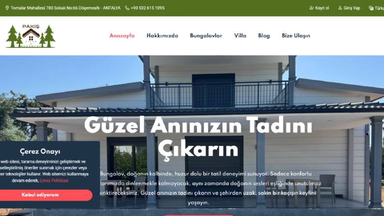 Özel Bungalov Kiralama Sitesi