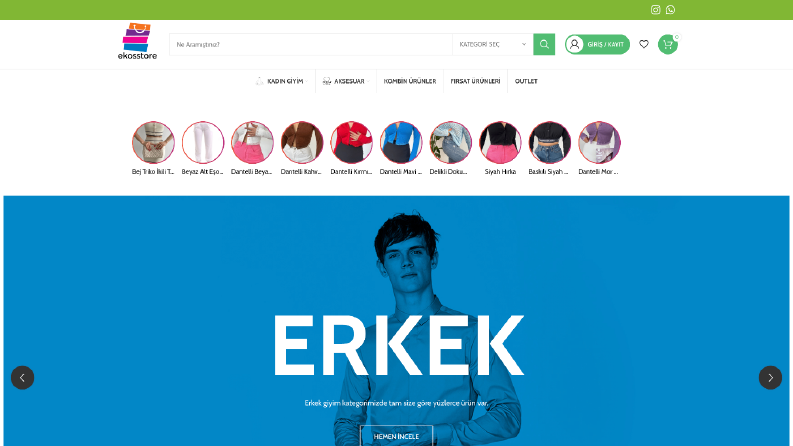 Ekosstore E-ticaret Sitesi Tasarımı