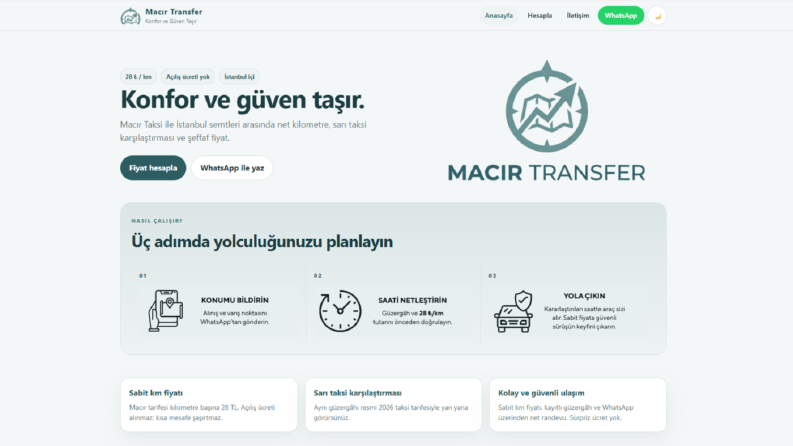 Macır Transfer - Statik Site