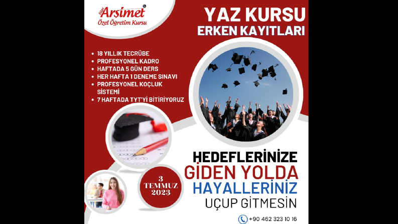 Arşimet Dershanesi-Yaz Kursu 