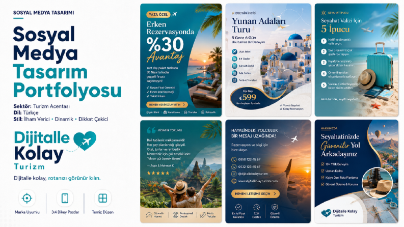 Dikkat Çeken Turizm Sosyal Medya Tasarımları
