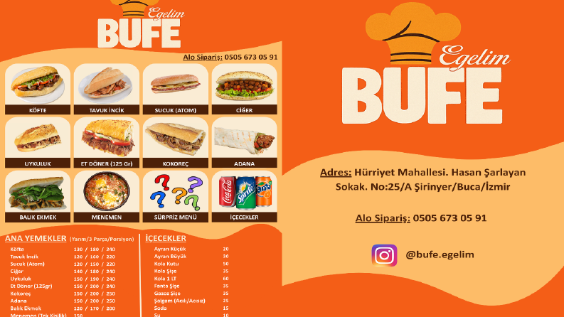Egelim Büfe Menüsü