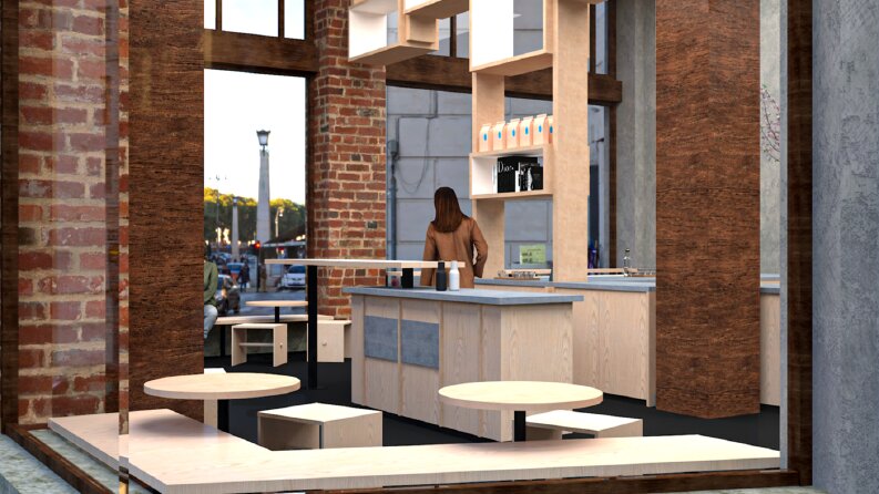 Blue Bottle South Park - 3d cafe modelleme 
