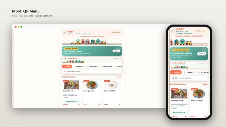 Mooti Cafe – Çocuk Dostu QR Menü